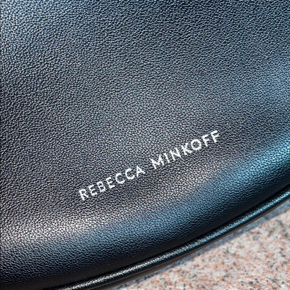 Rebecca Minkoff Plaid Black Leather Crossbody Bag - Picture 3 of 6